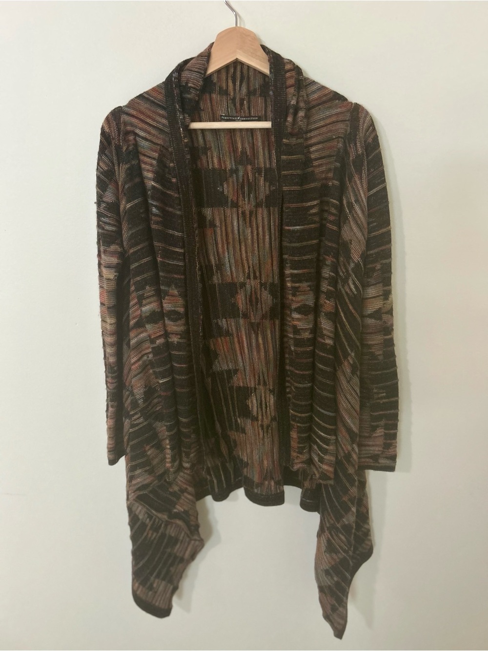Peruvian Connection Baby Alpaca Silk Southwest Cardigan S